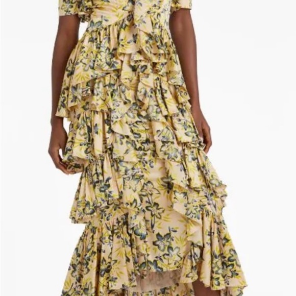 Cinq a Sept Elenora Off Shoulder Cascading Ruffle Dress - Picture 6 of 12